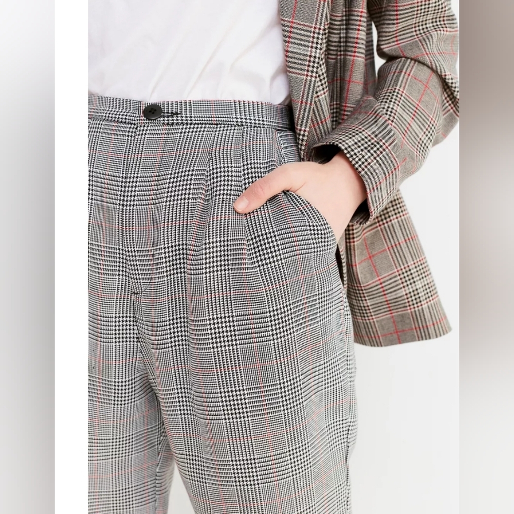 Urban Outfitters Urban Renewal Remnants High-Rise Plaid Trouser Pant Size M - Picture 3 of 9